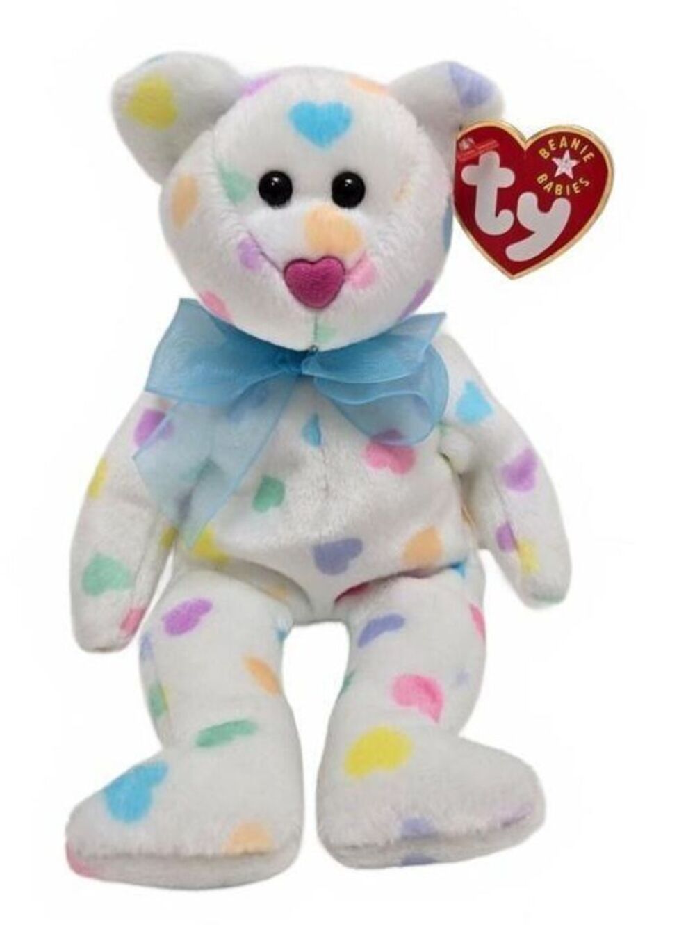 Vintage 2001 TY Beanie Baby Kissme the Valentines Bear 8"